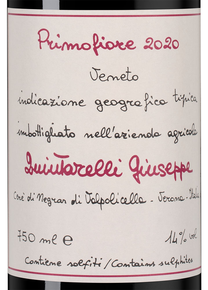 Вино Primofiore, Giuseppe Quintarelli, 2020, (139859), Италия, Венето, красное, сухое, 0.75 л, Примофьоре, цена 17490 рублей