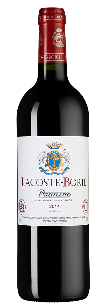 Вино Lacoste-Borie, Chateau Grand-Puy-Lacoste, 2014, (148540), Франция, Бордо, красное, сухое, 0.75 л, Лакост-Бори, цена 11190 рублей