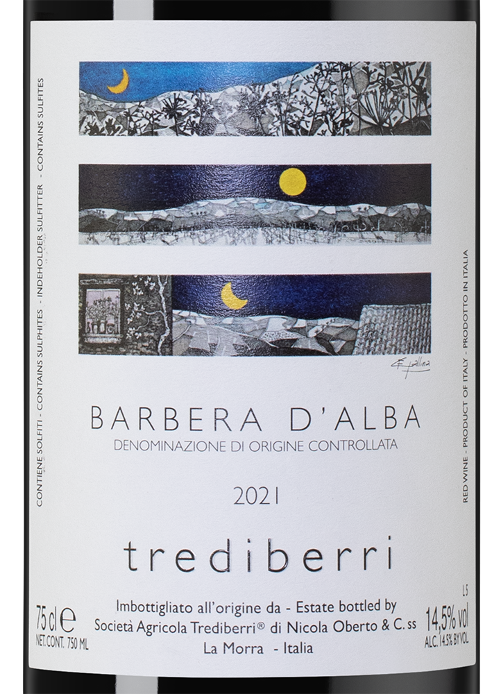 Вино Barbera d'Alba, Trediberri, 2021, (137745), Италия, Пьемонт, красное, сухое, 0.75 л, Барбера д'Альба, цена 5690 рублей