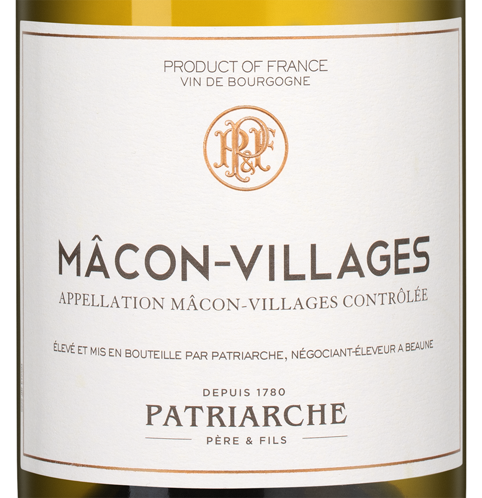 Вино Macon-Villages, Patriarche, 2022, (152957), Франция, Бургундия, белое, сухое, 0.75 л, Макон-Вилляж, цена 4690 рублей