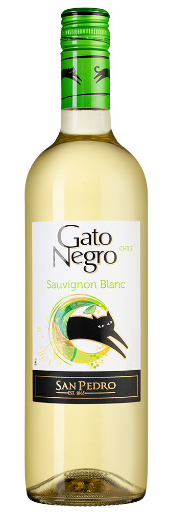 Вино Gato Negro Sauvignon Blanc, Vina San Pedro, 2023, (144987), Чили, Центральная Долина, белое, сухое, 0.75 л, Гато Негро Совиньон Блан, цена 1290 рублей