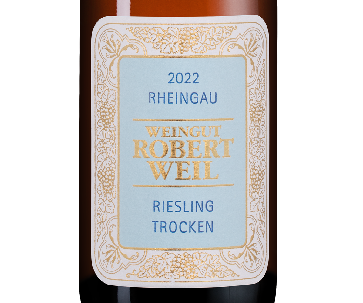 Вино Rheingau Riesling Trocken, Robert Weil, 2022, 0.375л, (143139), Германия, Рейнгау, белое, полусухое, 0.375 л, Рислинг Трокен, цена 3990 рублей