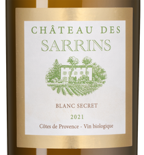 Вино Chateau des Sarrins Blanc Secret, (142996), белое сухое, 2021 г., 0.75 л, Шато де Саррен Блан Секрет цена 7290 рублей