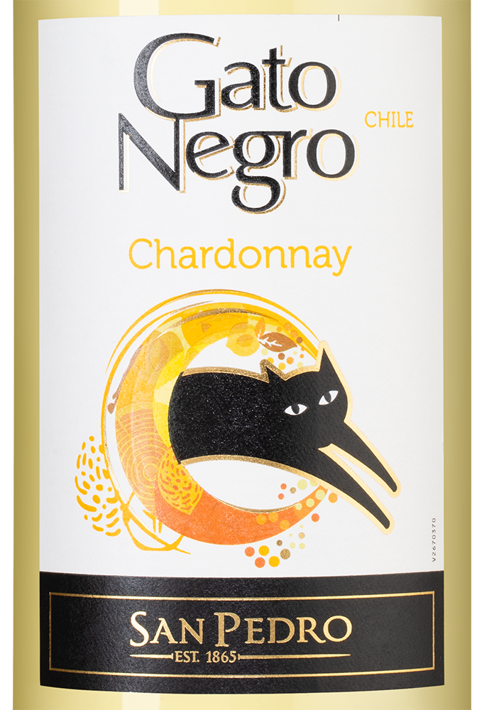 Вино Gato Negro Chardonnay, Vina San Pedro, 2025, (157250), Чили, Центральная Долина, белое, сухое, 0.75 л, Гато Негро Шардоне, цена 1290 рублей
