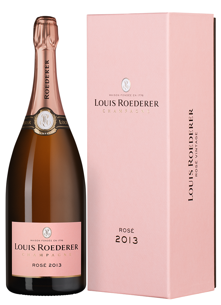 Шампанское Rose Brut в подарочной упаковке, Louis Roederer, 2013, 1.5л, (154672), Франция, Шампань, розовое, брют, 1.5 л, Розе Брют, цена 59990 рублей