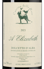 Вино Dolcetto d'Alba A Elizabeth, (139845), красное сухое, 2021 г., 0.75 л, Дольчетто д'Альба А Элизабет цена 4690 рублей