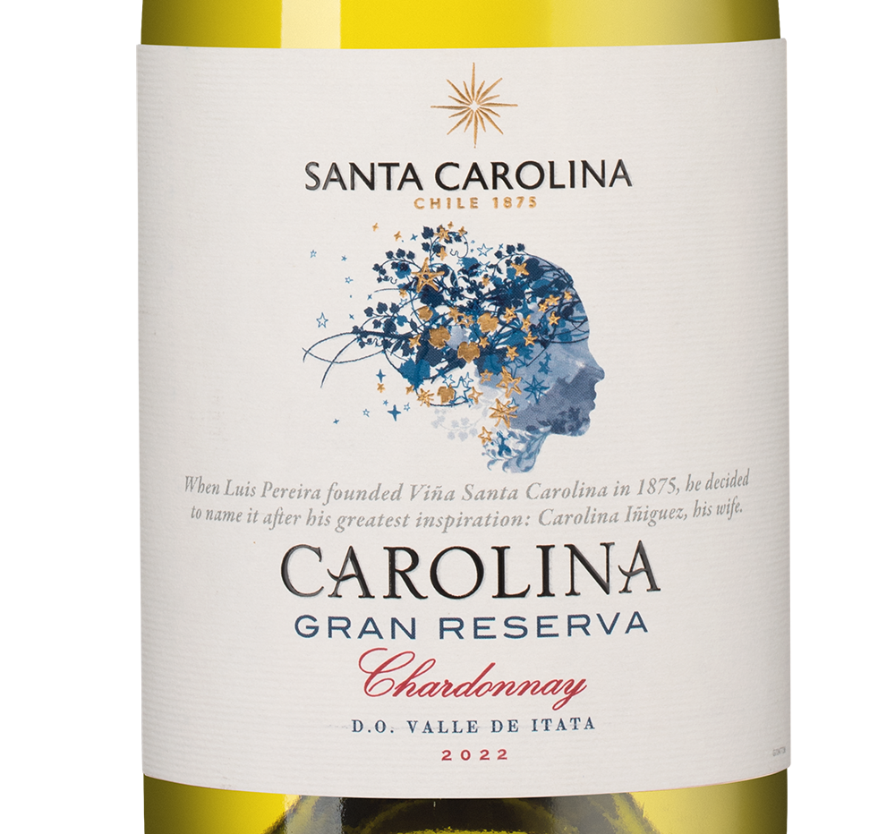 Вино Gran Reserva Chardonnay, Santa Carolina, 2022, (154343), Чили, Центральная Долина, белое, полусухое, 0.75 л, Гран Ресерва Шардоне, цена 2490 рублей