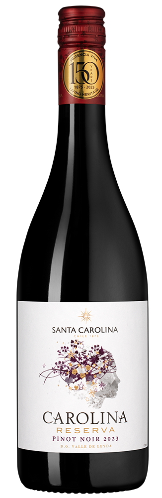 Вино Carolina Reserva Pinot Noir, Santa Carolina, 2023, (153279), Чили, Центральная Долина, красное, сухое, 0.75 л, Каролина Ресерва Пино Нуар, цена 1192 рублей