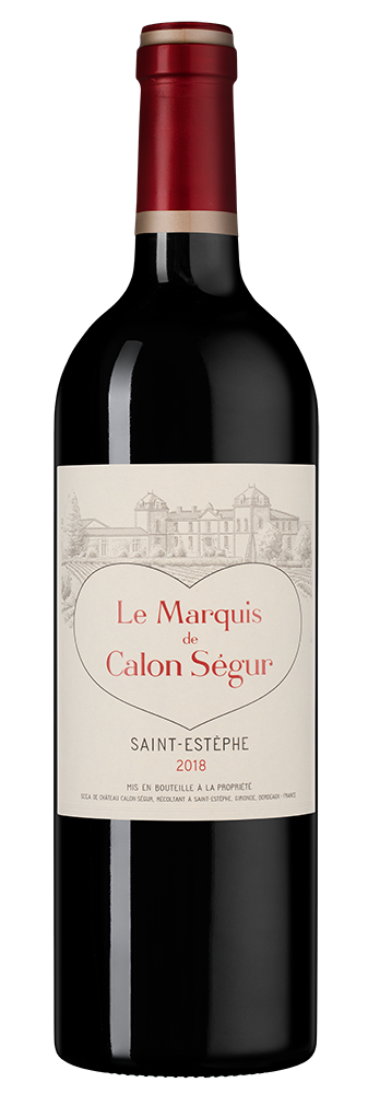 Вино Le Marquis de Calon Segur, Chateau Calon Segur, 2018, (148028), Франция, Бордо, красное, сухое, 0.75 л, Ле Марки де Калон Сегюр, цена 13490 рублей