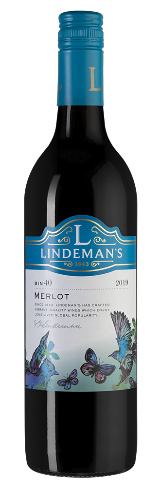 Вино Bin 40 Merlot, Lindeman's, 2019, (123741), Австралия, Юго-Восточная Австралия, красное, полусухое, 0.75 л, Бин 40 Мерло, цена 1490 рублей
