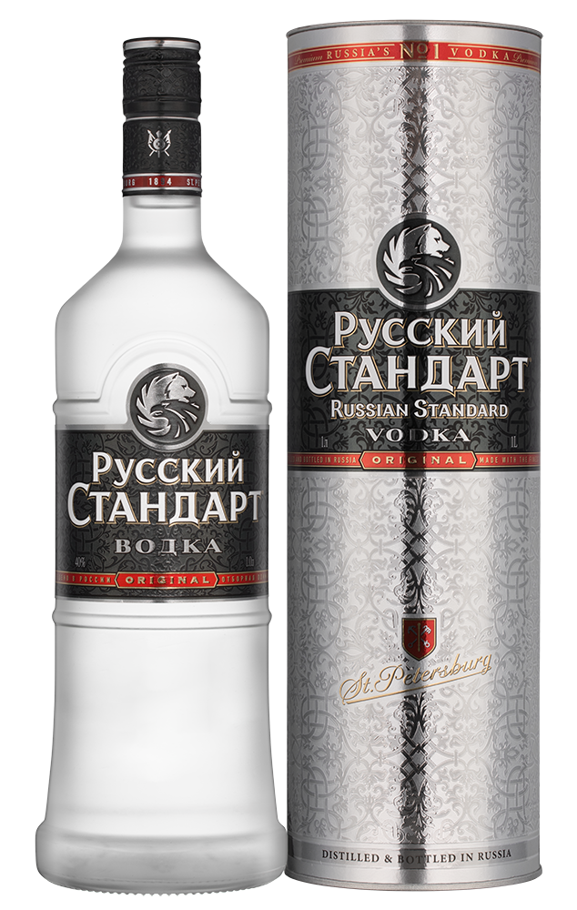 Водка Русский Стандарт Оригинал в подарочной упаковке, 1л, (145405), Россия, 1 л, Русский Стандарт Ориджинал, цена 1690 рублей