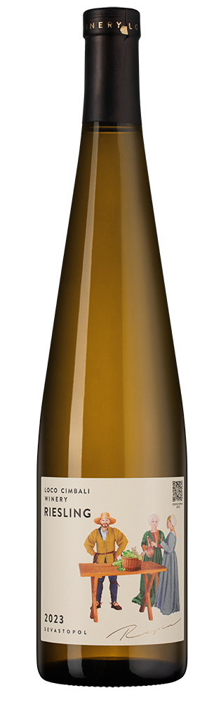 Вино Loco Cimbali Riesling, 2023, (149750), Россия, Крым, белое, сухое, 0.75 л, Локо Чимбали Рислинг, цена 1432 рублей