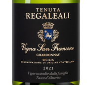 Итальянское вино Tenuta Regaleali Chardonnay Vigna San Francesco