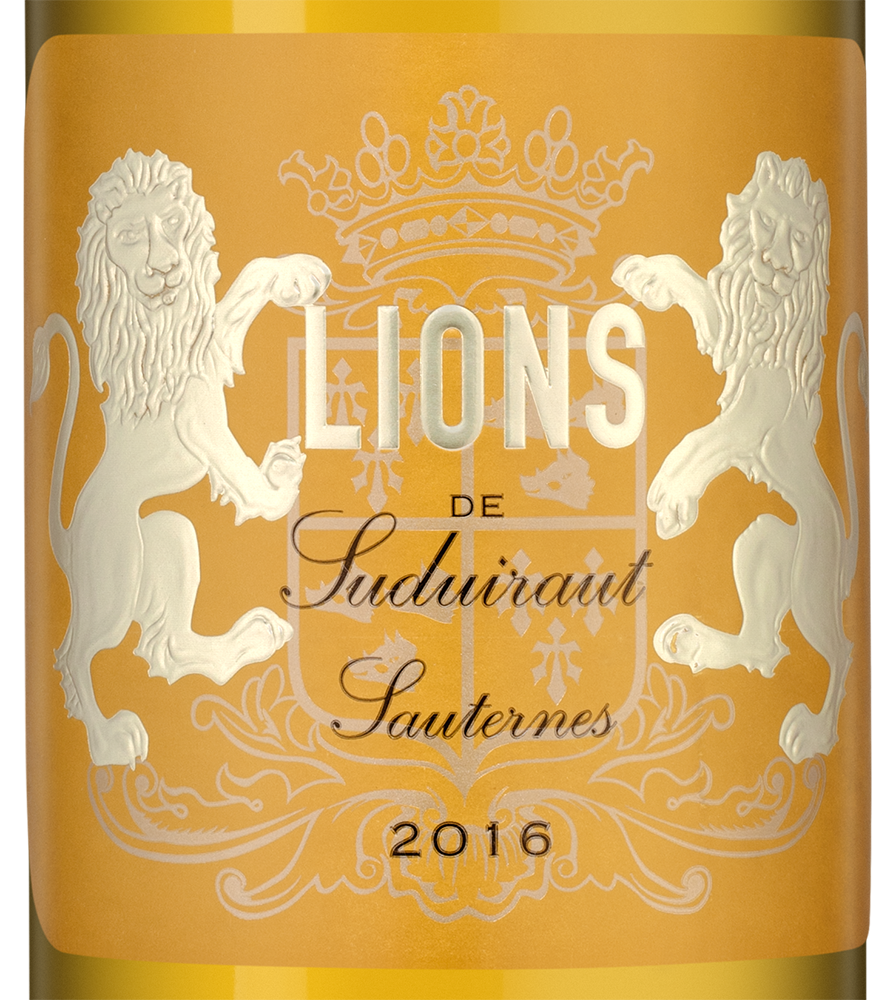 Вино Lions de Suduiraut (Sauternes), Chateau Suduiraut, 2016, (158735), Франция, Бордо, белое, сладкое, 0.75 л, Лион де Сюдюиро, цена 7490 рублей