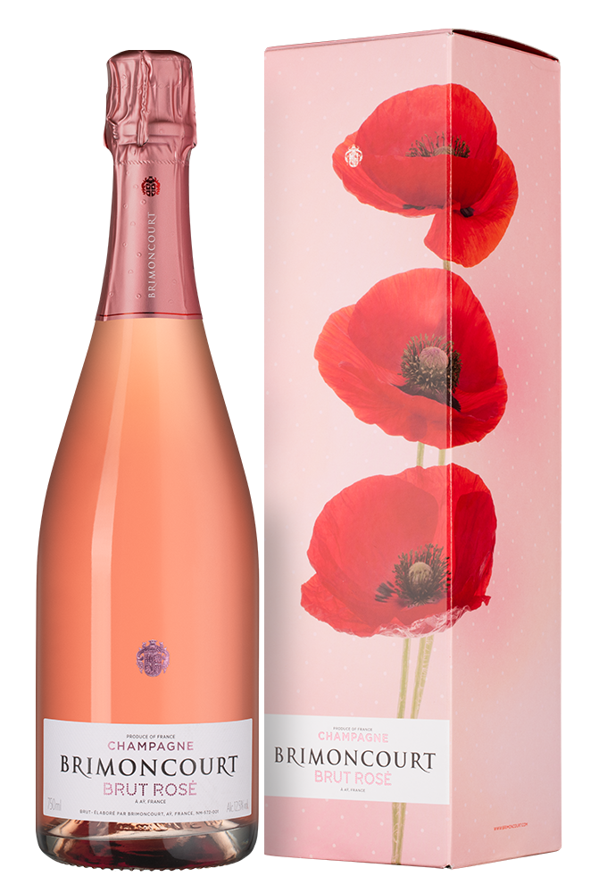 Шампанское Brut Rose в подарочной упаковке, Brimoncourt, (157031), Франция, Шампань, розовое, брют, 0.75 л, Брют Розе, цена 18490 рублей