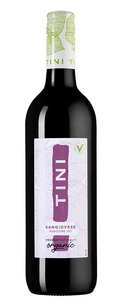 Вино Tini Sangiovese Biologico, Caviro, 2020, (133413), Италия, Эмилия-Романья, красное, полусухое, 0.75 л, Тини Санджовезе Биолоджико, цена 1140 рублей