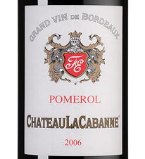 Вино Chateau La Cabanne, (137974), красное сухое, 2006 г., 0.75 л, Шато Ла Кабан цена 9490 рублей