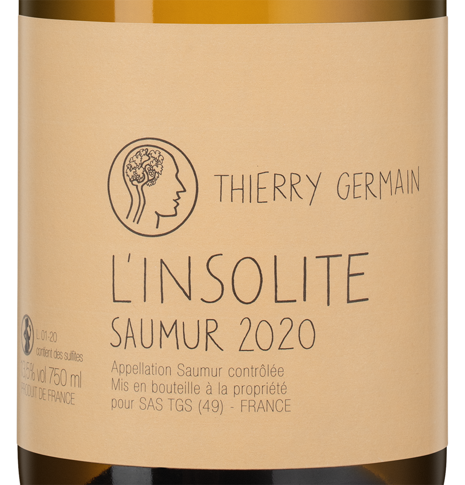 Вино L'Insolite, Thierry Germain, 2020, (138257), Франция, Долина Луары, белое, сухое, 0.75 л, Л'Инсолит, цена 9490 рублей