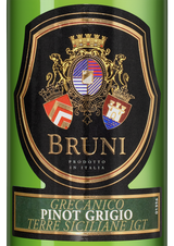 Вино Bruni Grecanico Pinot Grigio, (139160), белое полусухое, 0.75 л, Бруни Греканико Пино Гриджо цена 990 рублей