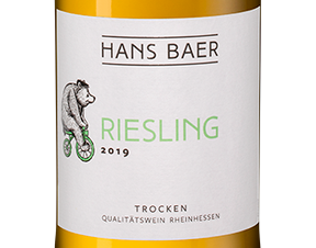 Вино Hans Baer Riesling, (123384), белое полусухое, 2019 г., 0.75 л, Ханс Баер Рислинг цена 1190 рублей